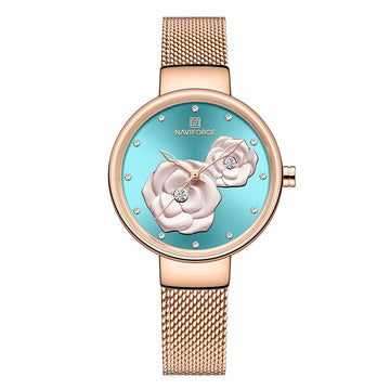 NAVIFORCE New Watch for Women Luxury Brand Creative Design Steel Mesh Women's Watches Female Clock Relogio Feminino Montre Femme