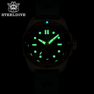 STEELDIVE SD1960S Upgraded 46.5mm CuSn8 Bronze Case NH35 Men Dive Watch 500M Water Resistance Sapphire Bronze Valve Diver Watch