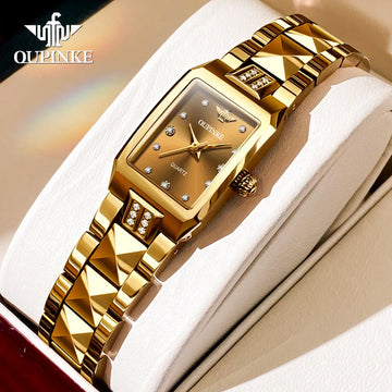 OUPINKE Luxury Gold Watch for Women High Quality Waterproof Fashion Quartz Wristwatches Ladies Bracelet Gifts Relogios Feminino