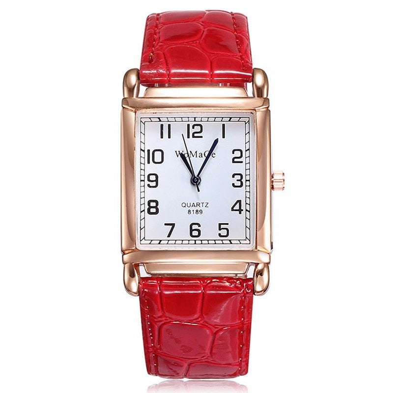 Square Rose Gold Wrist Watch