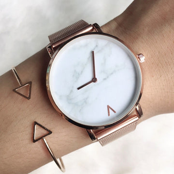 Marble Dial Quartz Wristwatch