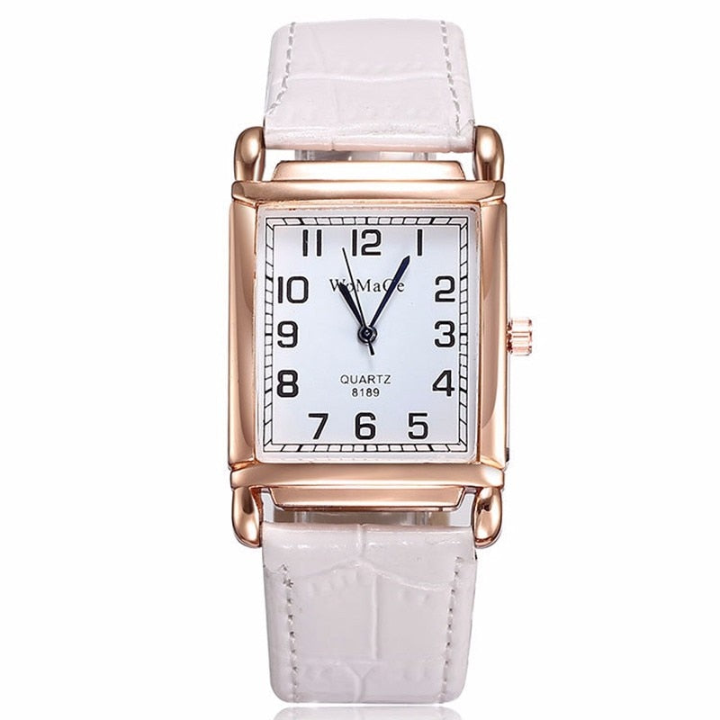 Square Rose Gold Wrist Watch