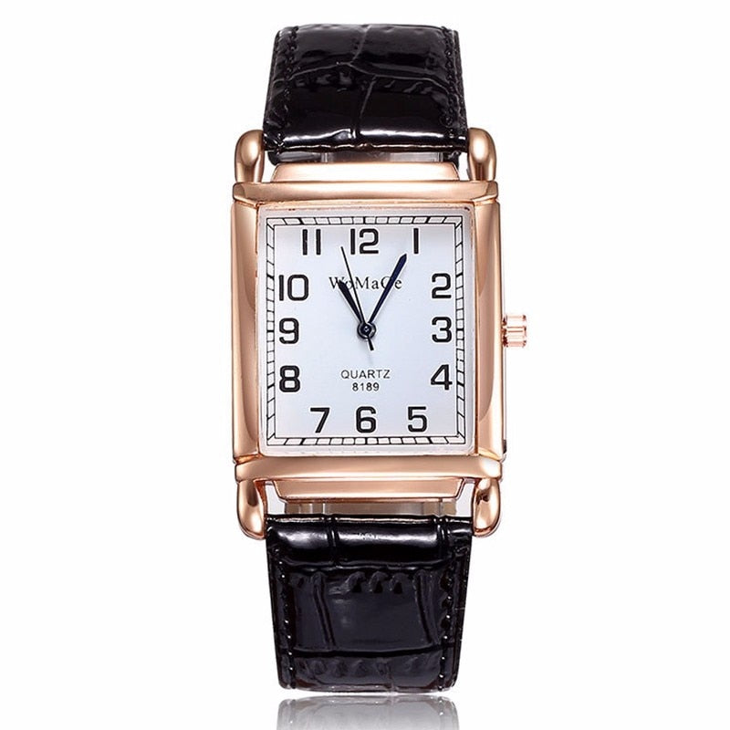 Square Rose Gold Wrist Watch