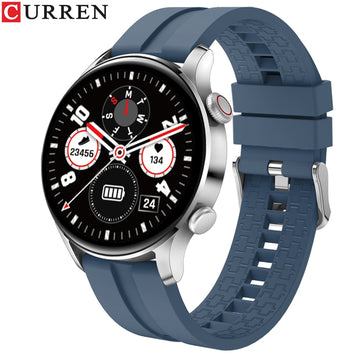 CURREN Sports Fitness Full Touch HD Screen Smartwatches with Silicone Strap Bluetooth Wristwatches IP67 for Android ios