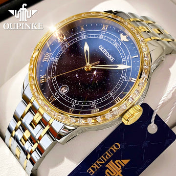 OUPINKE Original Automatic Watch for Men Luxury Japanese Diamond Waterproof Luminous Sapphire Crystal Men&#39;s Mechanical Watch