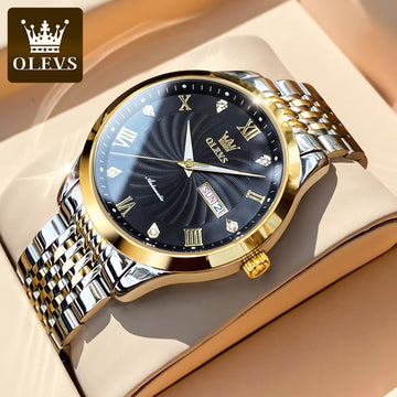 OLEVS Watch for Men Swiss Movement Automatic Mechanical Man Watches Steel Strap Waterproof Wristwatches Men&#39;s Luxury Brand Watch